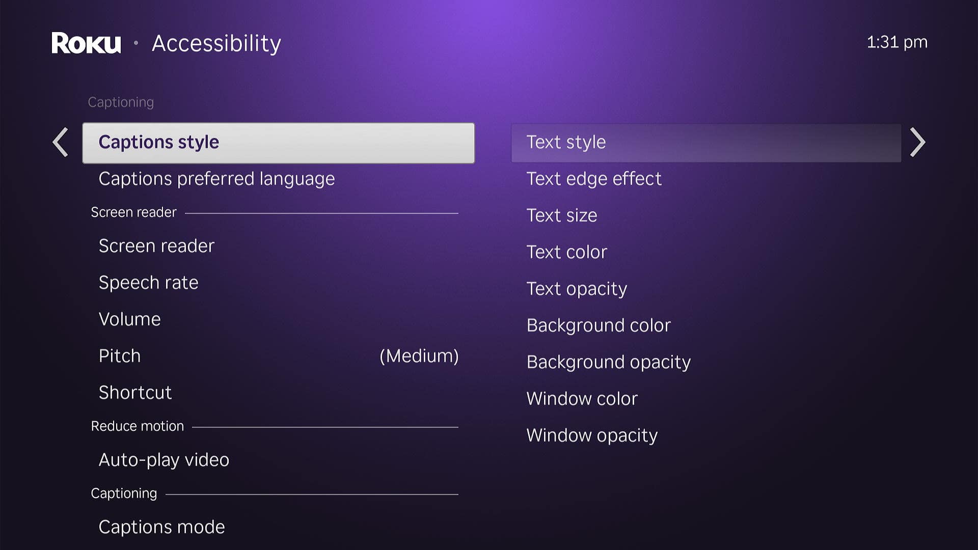 How to customize Closed Captions in Roku Settings