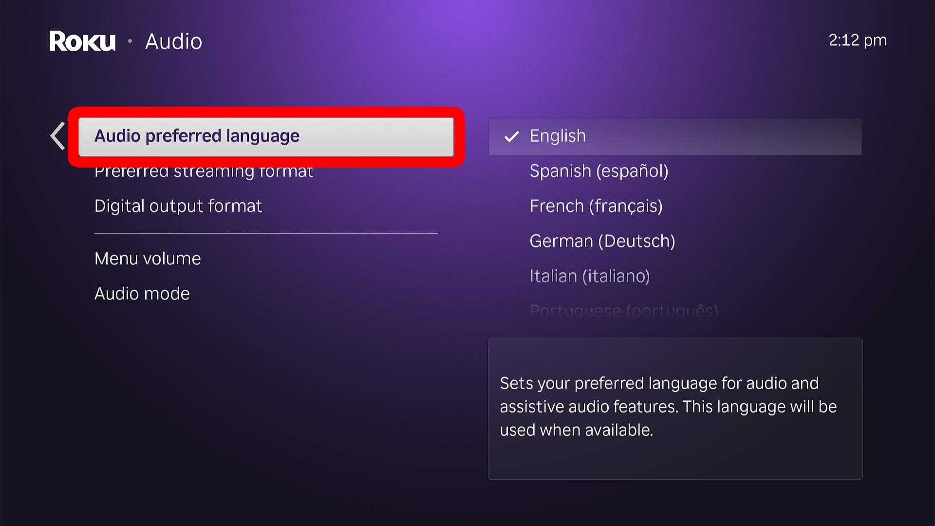 How to Change Audio Language on Roku