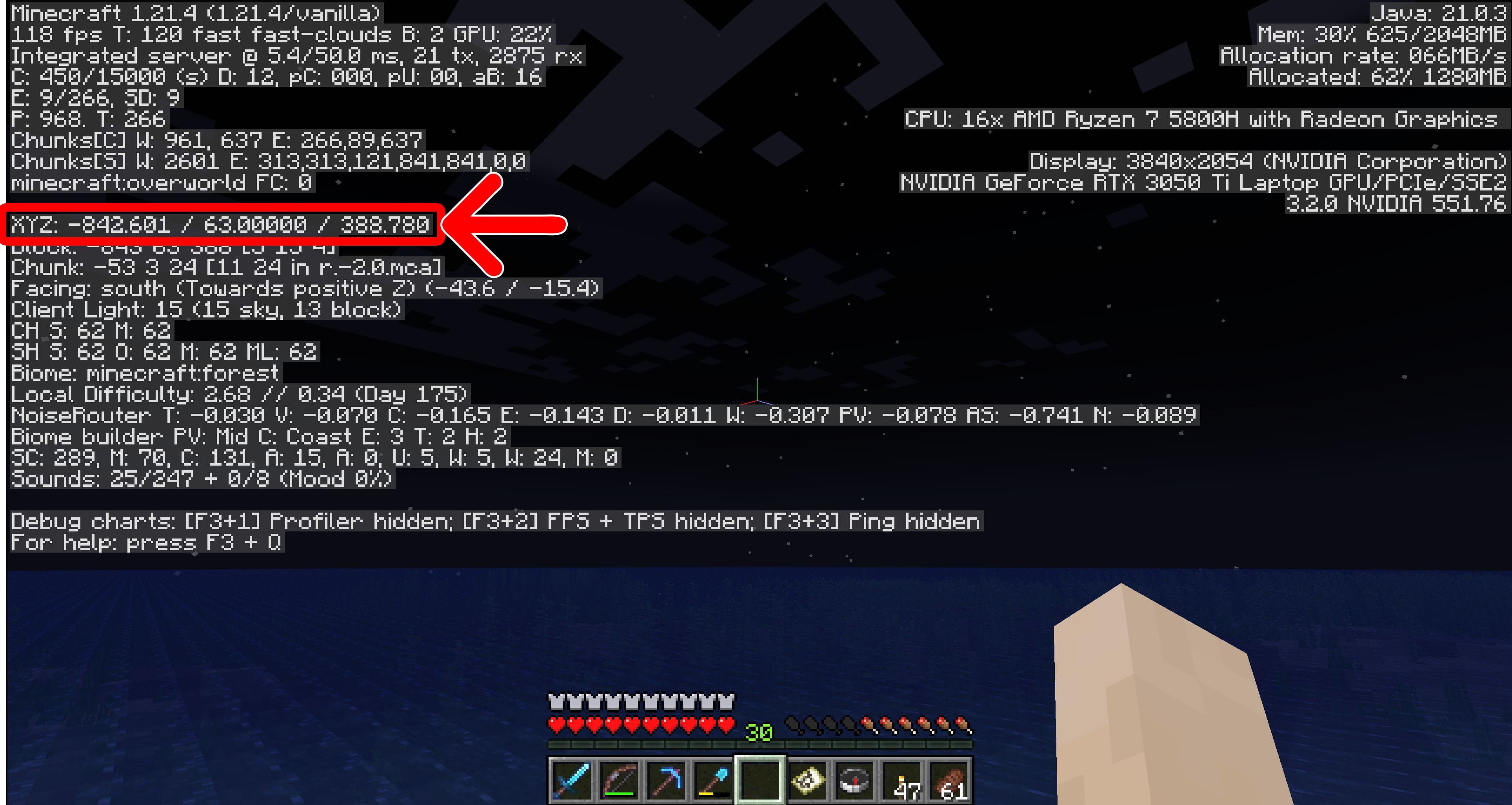 How to Check Coordinates in Minecraft: Java Edition