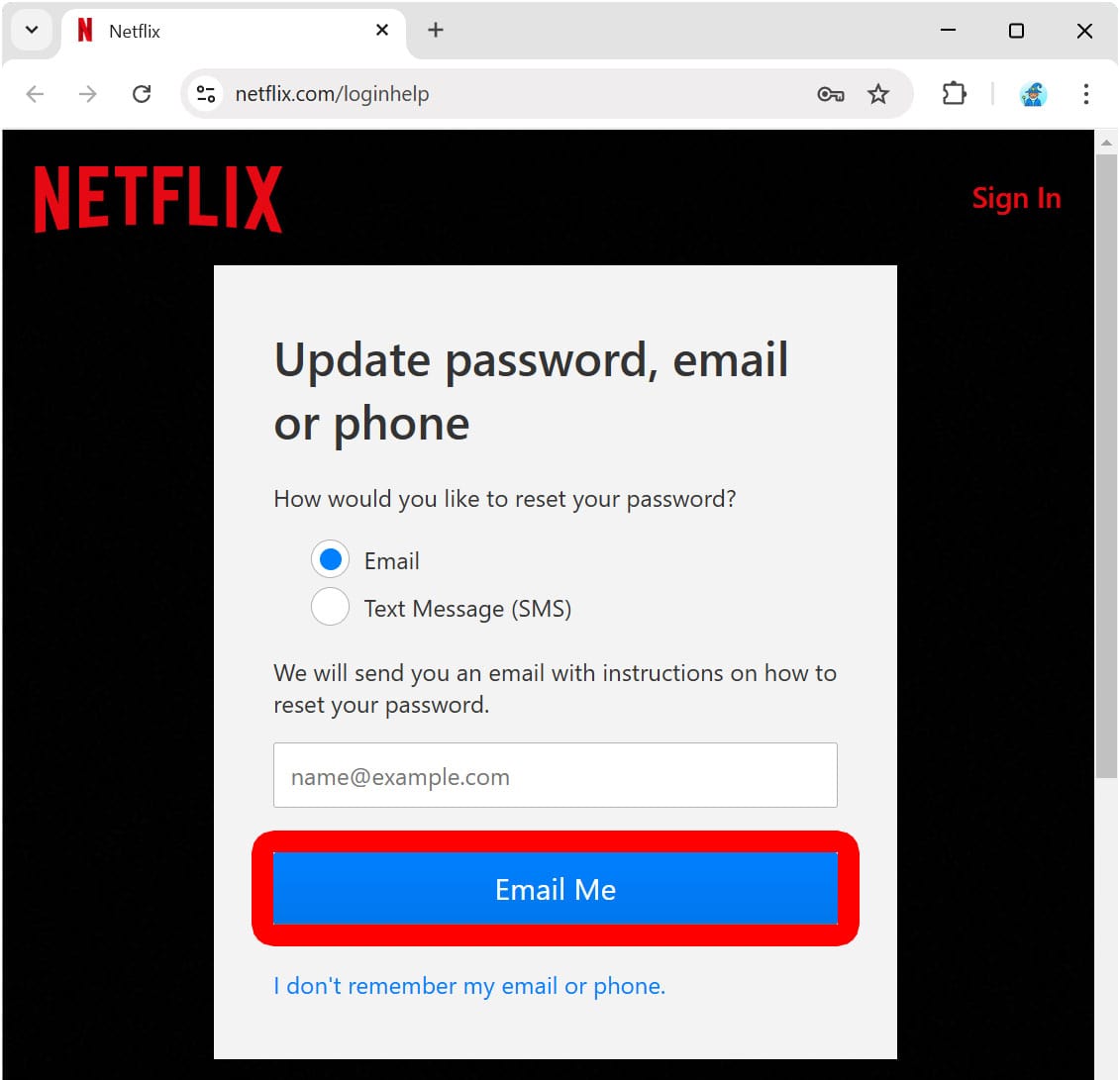 How to Reset Your Netflix Password