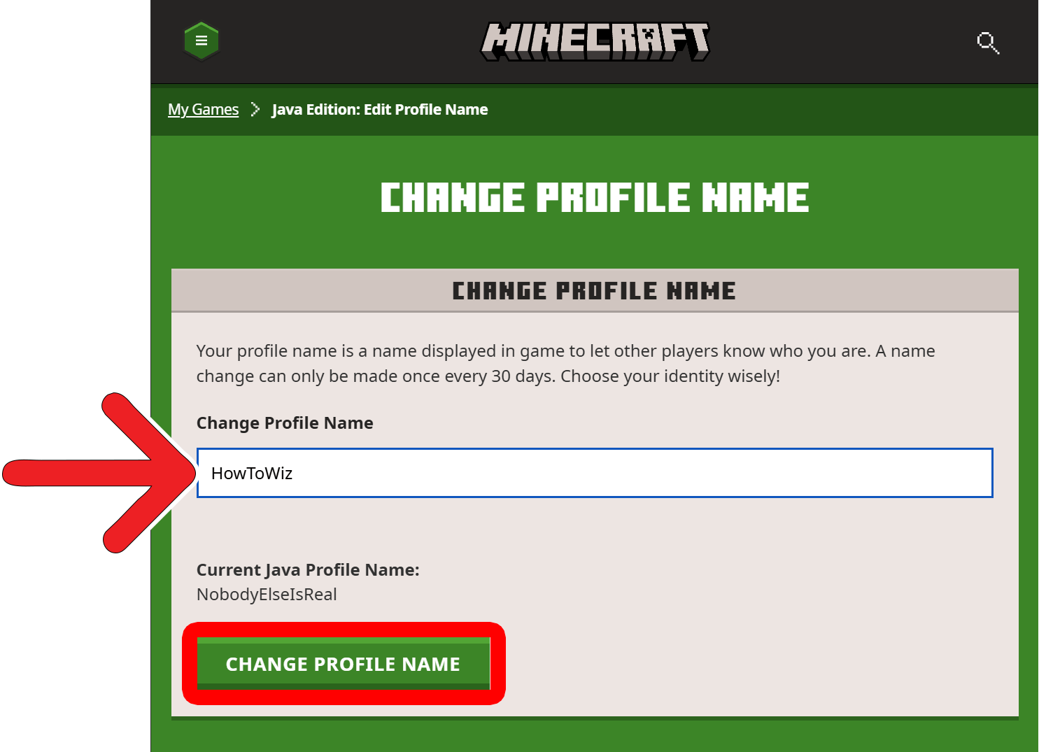 How to Change Your Minecraft Username Java Edition