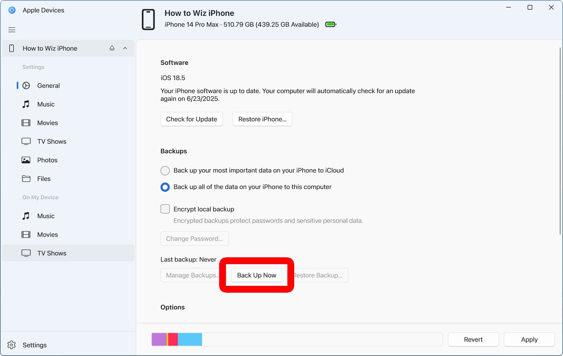 How to Back Up an iPhone to a Windows PC