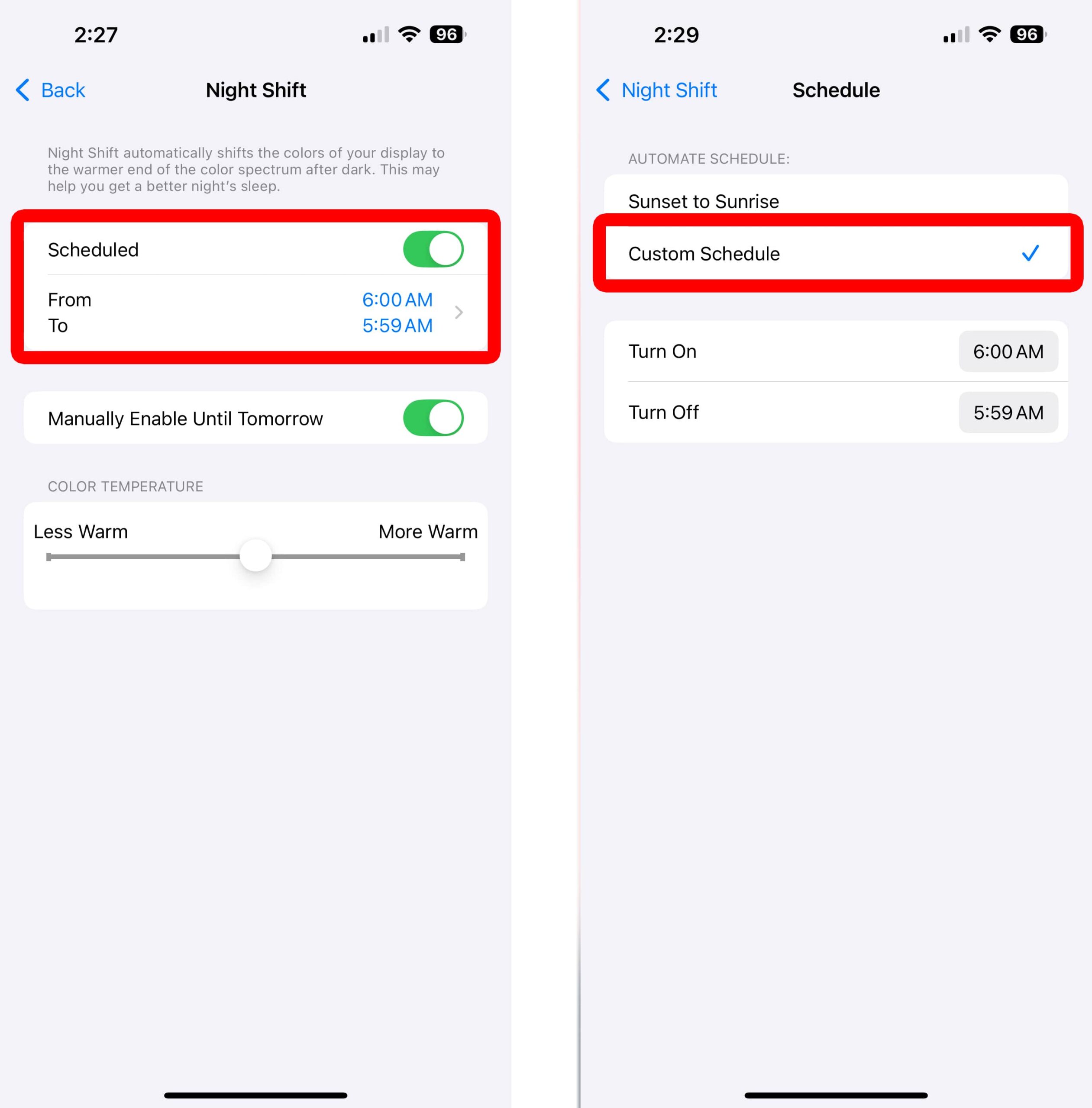 How to Turn On Night Shift Permanently
