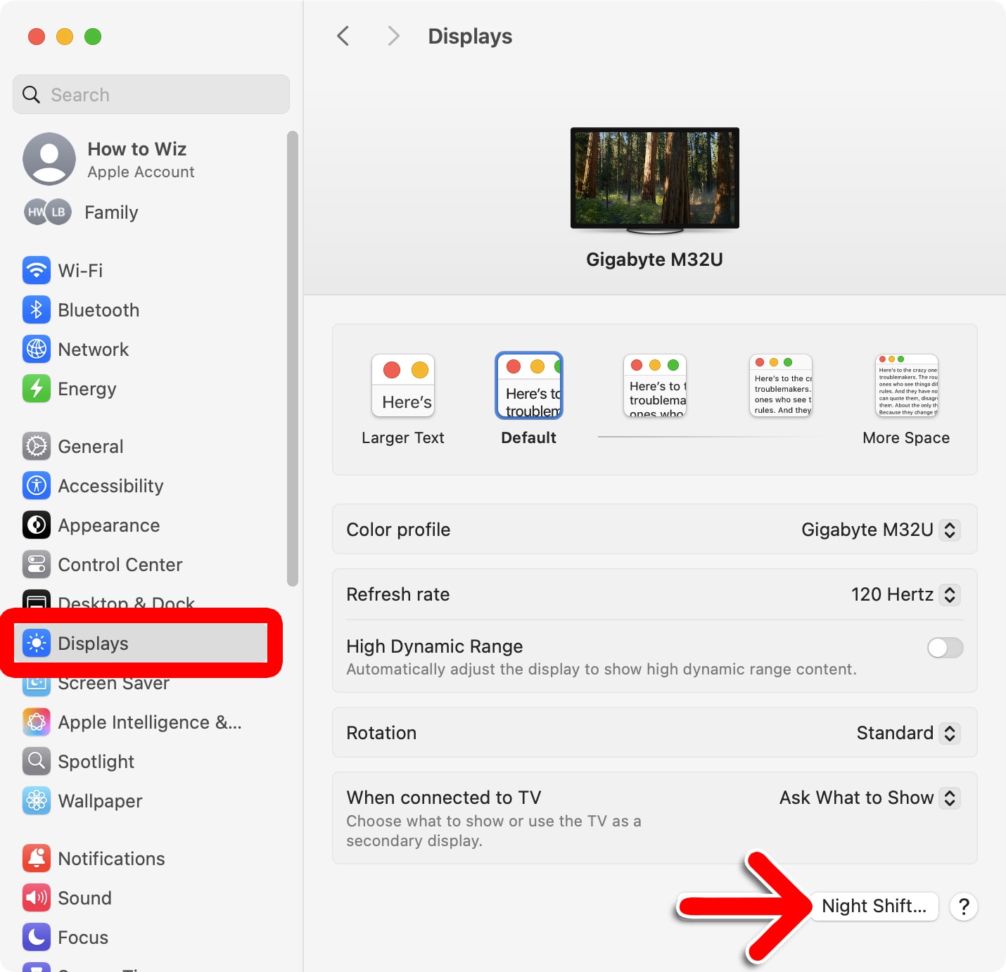 How to Turn On Night Shift on a Mac