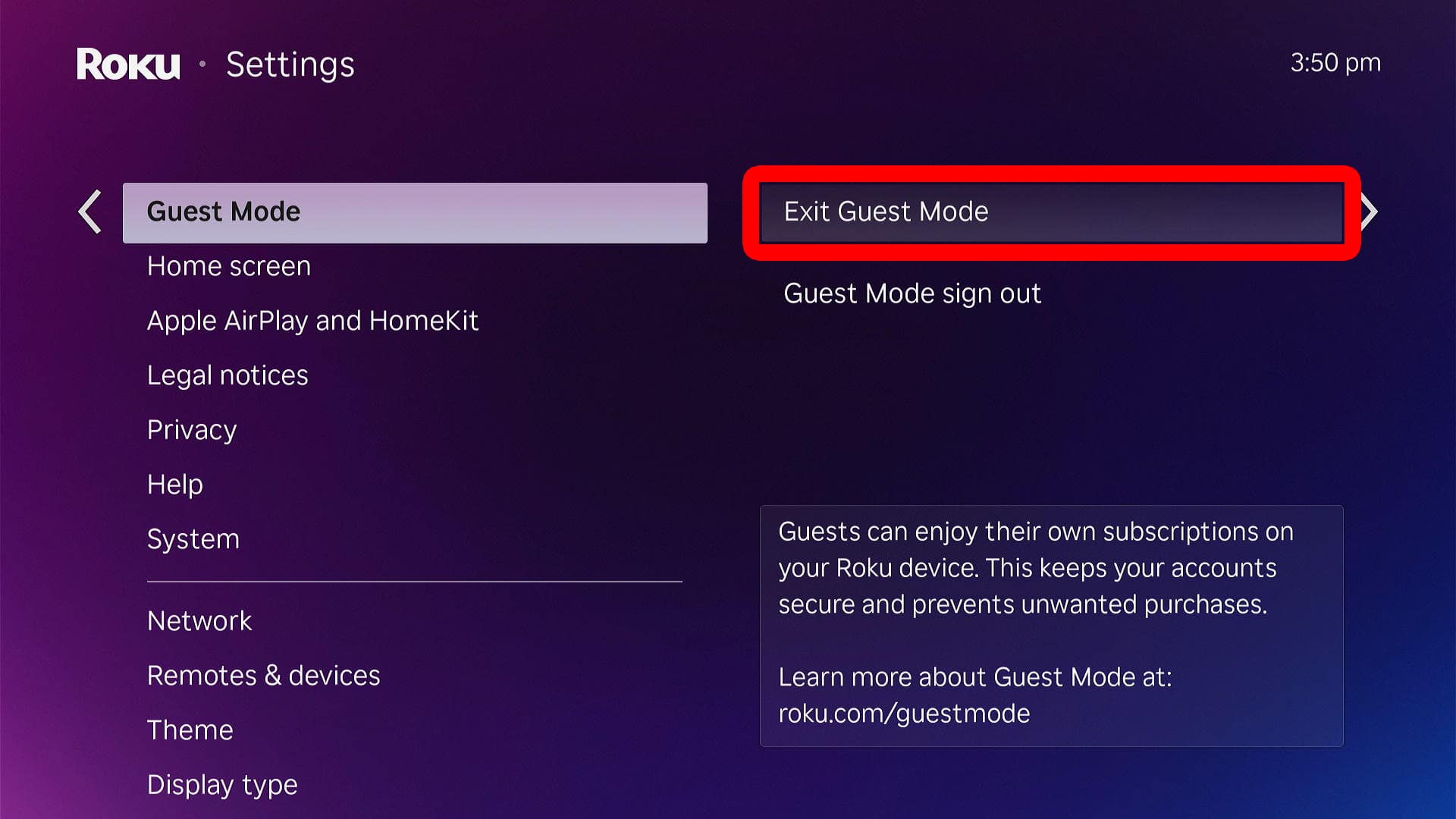 How to Exit Guest Mode on Roku