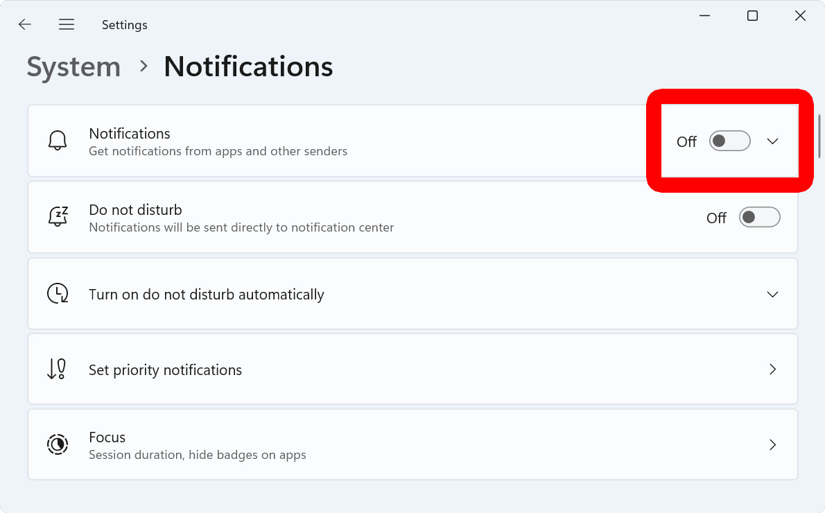 How to Turn Off All Notifications in Windows 11