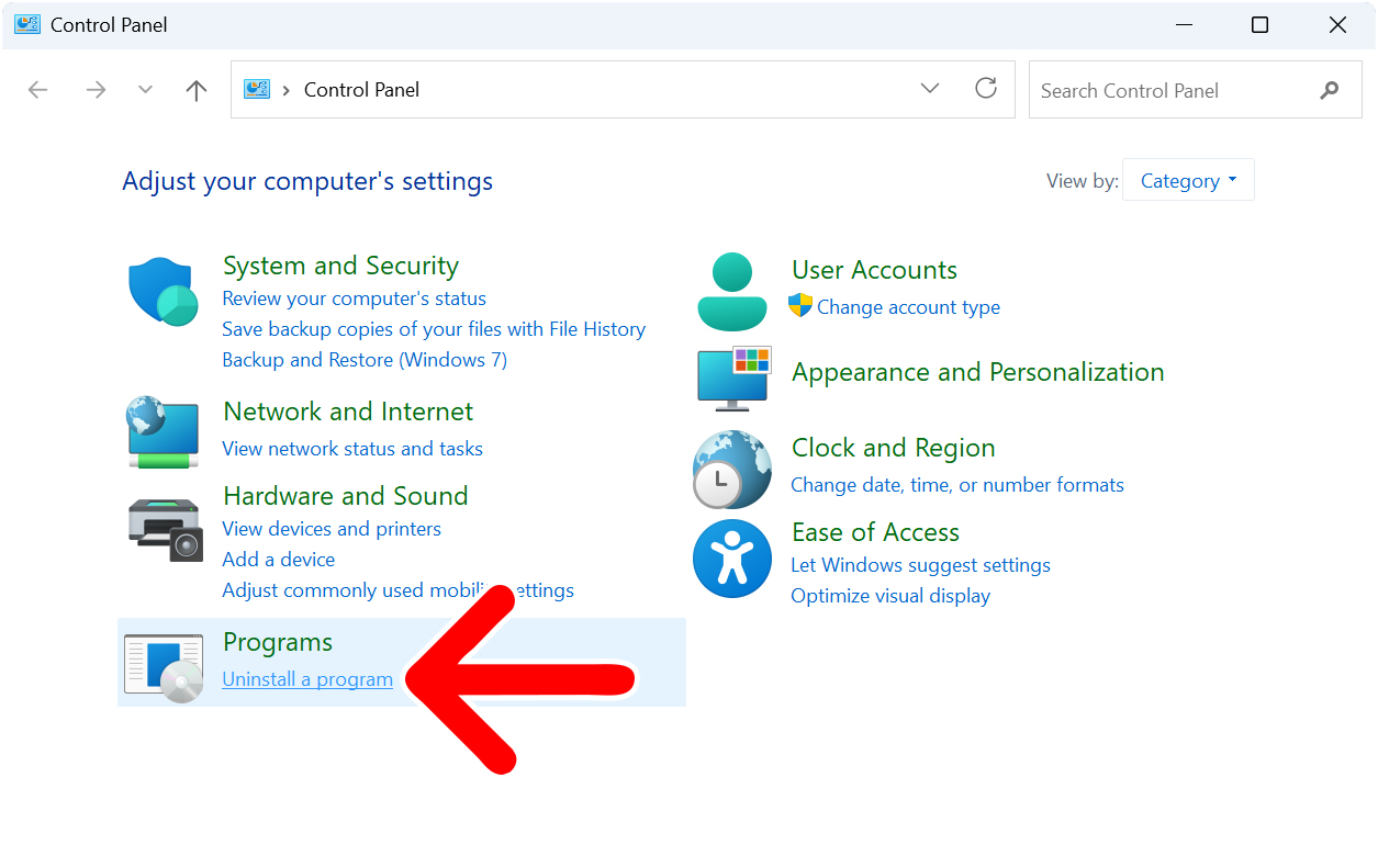How to Uninstall Apps from the Control Panel