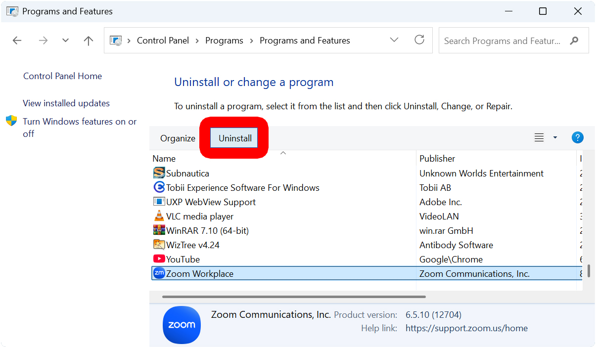 How to Uninstall Apps from the Control Panel