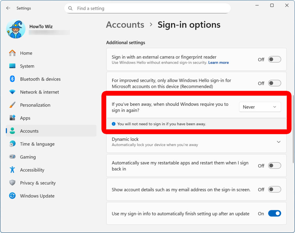 Additional Windows Password Settings to Change