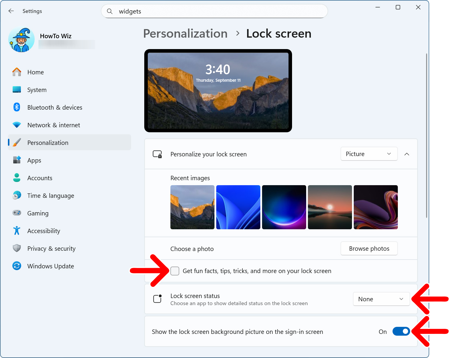 How to Change the Lock Screen in Windows 11 Settings