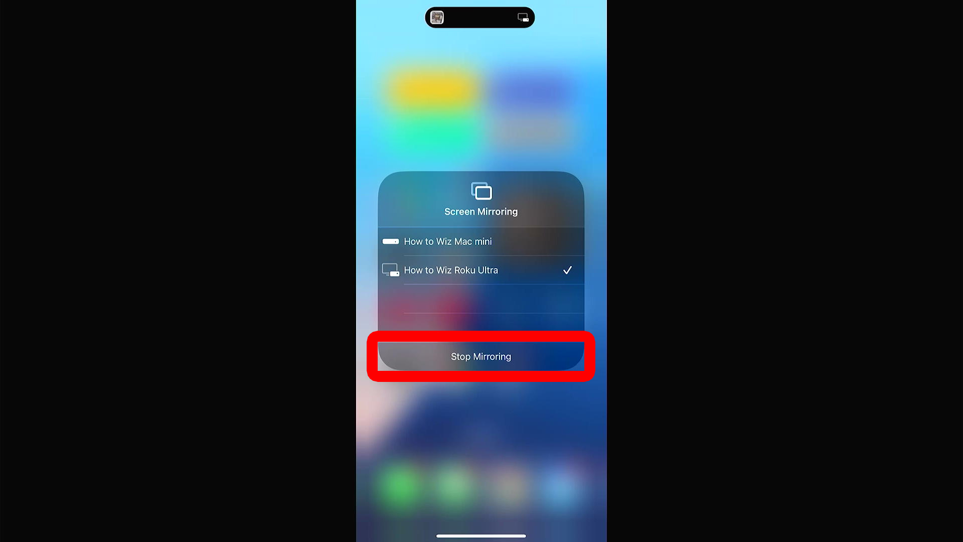 How to stop mirror Your iPhone to Roku