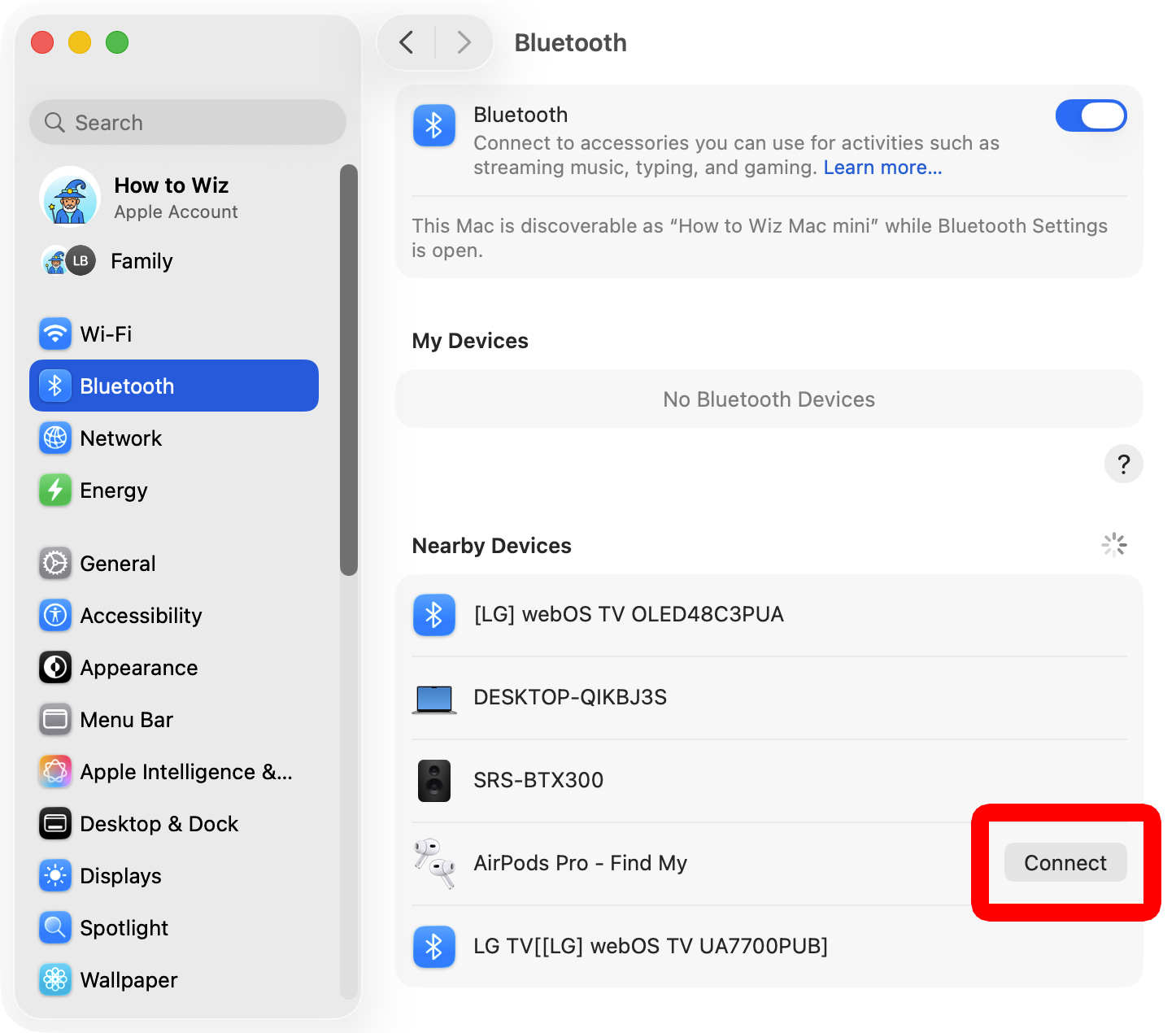 How to Pair AirPods to a Mac