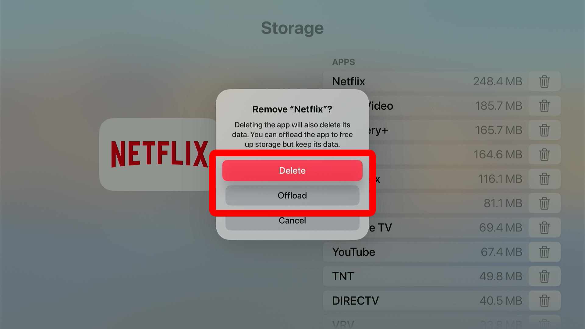 How to Delete Apps from Apple TV Settings