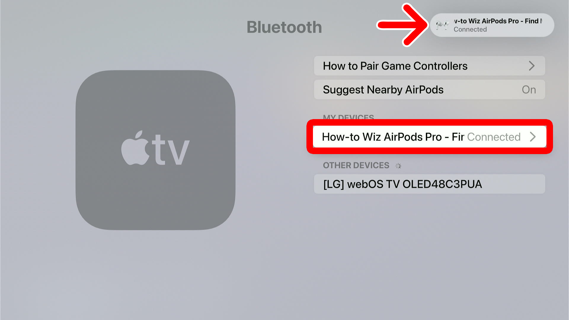 How to Pair AirPods to Apple TV