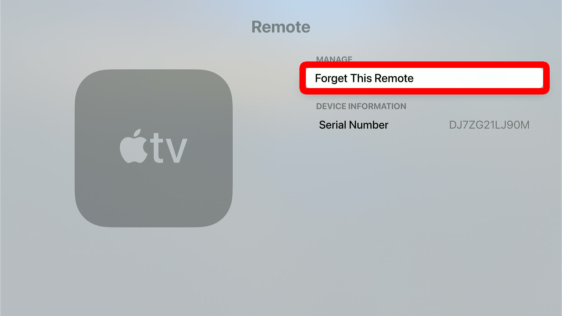 How to Forget and Connect an Apple TV Remote