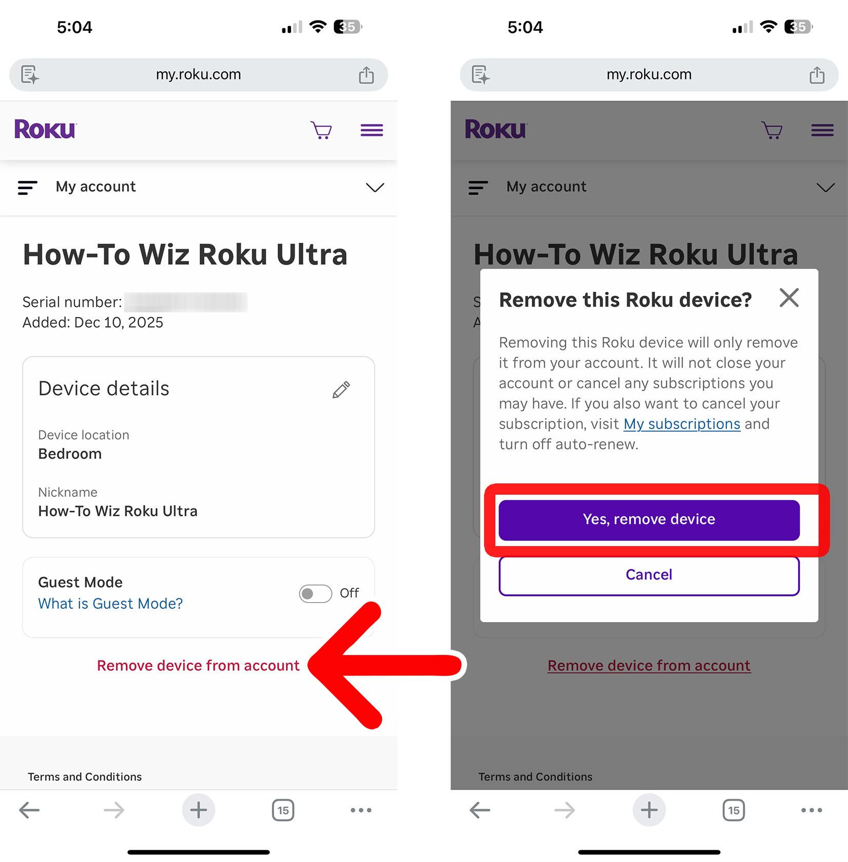 how to reset roku